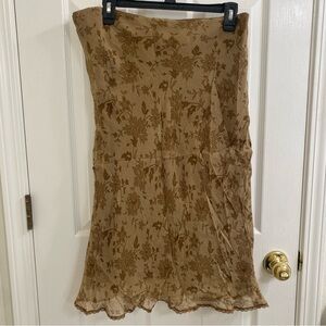 ICE floral lace print silk chiffon midi skirt vintage y2k women’s size 18